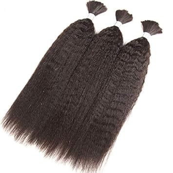 Amazon Com Kinky Straight Human Braiding Hair Bulk Bundle No