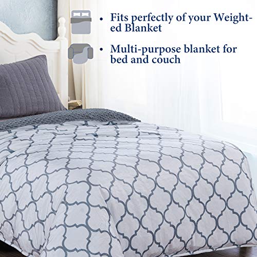 Royhom Duvet Cover for Weighted Blankets 60 x 80 Inches Removable