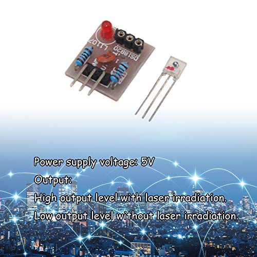 Ximimark 5Pcs Laser Sensor Module Non-Modulator Tube Laser Receiver Detection Module Relay Switch 5V for Arduino - Thumbnail 4