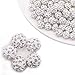 150PCS Clay Beads, Pave Beads 10mm Shamballa Beads Czech Crystal Rhinestone Balls Charm Round Spacer Bead for Jewelry Making DIY Crafts Handmade Home Decor Accessoy Supply (White)