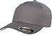 Flexfit Men's Cotton Twill Fitted Baseball Cap, Grey, Large-X-Large