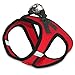 Best Pet Supplies - All Weather Mesh / Plush, Reflective, No Pull Harness for Small, Medium Dogs, Cats - Secure with Hook & Loop Fastener, Buckle, Double D-Rings - Red/Black Trim, S