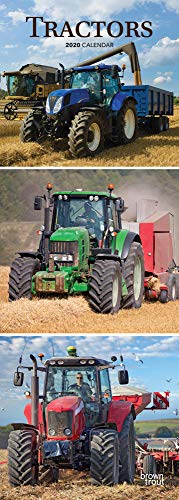 Tractors 2020 6.75 x 16.5 Inch Monthly Slimline Wall Calendar, Heavy Farm Machinery by 