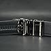 Mansy Men's Ratchet Fashion Belt Automatic Buckle Leather 35mm Wide Casual Belt (Black-2)