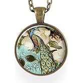 CellsDividing Peacock Necklace Pendant
