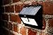California Basics 20 LED Solar Powered Motion Sensor Wall Flood Light for Outdoors, Weatherproof, Black