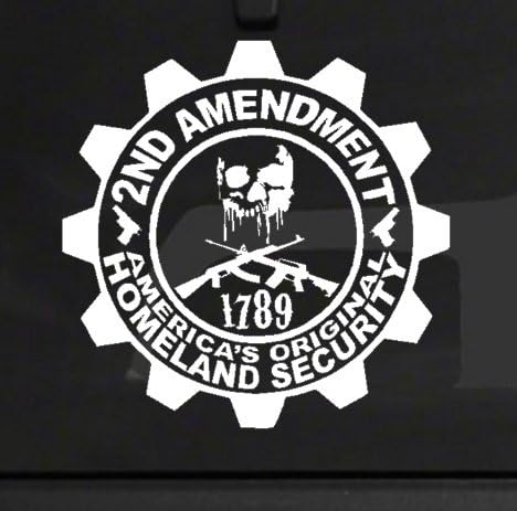 2nd Amendment - America's Original Homeland Security Round Bumper Sticker Decal Window Laptop Wall Sticker Freedom Pro-Gun