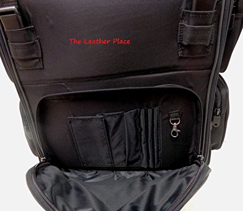 2 PIECE MOTORCYCLE MOTORBIKE NYLON SISSY BAR BAR BAG TRAVEL LUGGAGE BLACK NEW