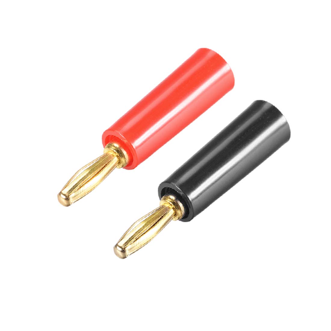 sourcing map 4mm Banana Speaker Plug Screws Cable Plugs Connectors Black Red Jack Connector 10pcs