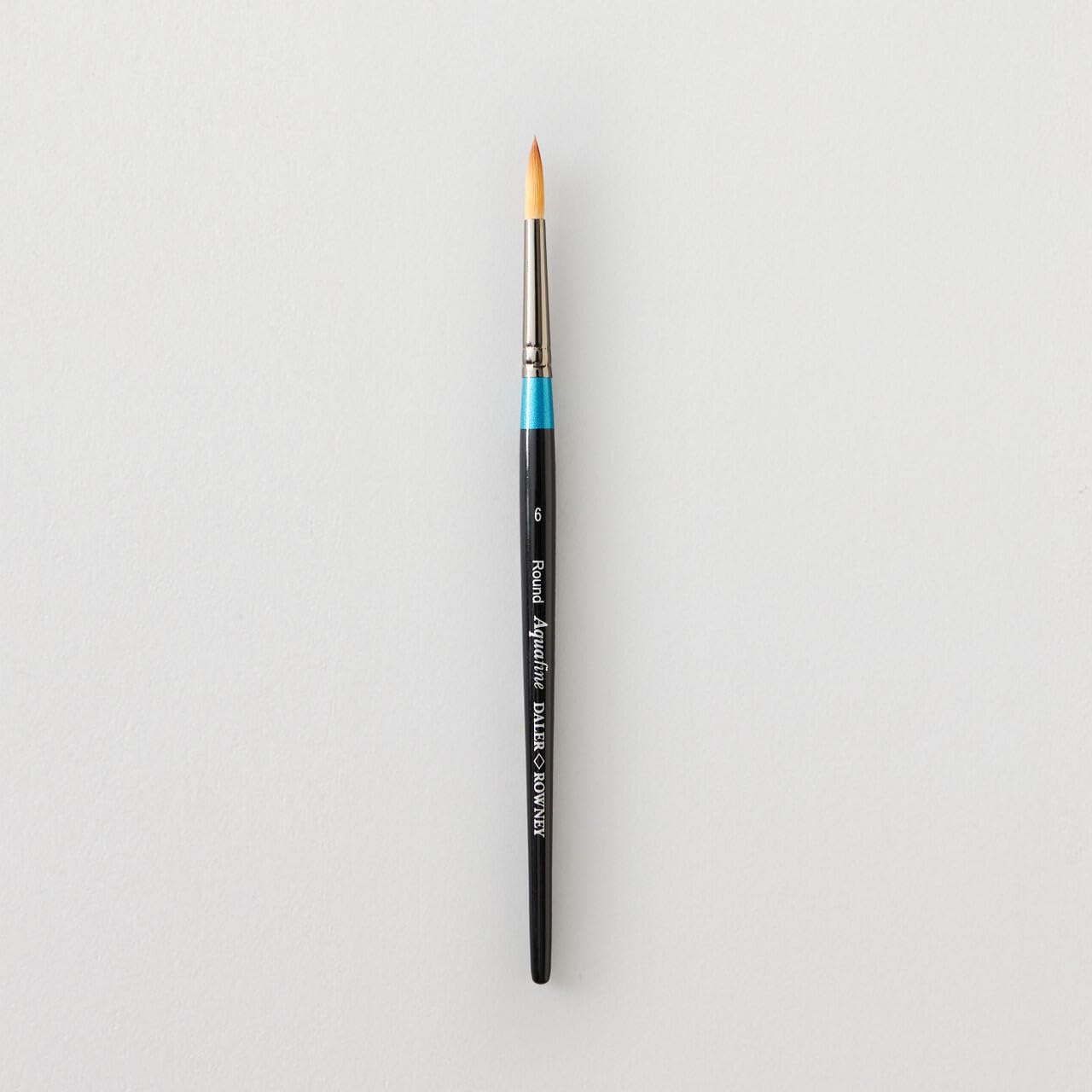 Daler-Rowney Aquafine Watercolour Brush, Soft Synthetic Hair, Short Handle, Round, 6