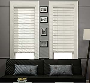 11+ 2 Inch Faux Wood Blinds White