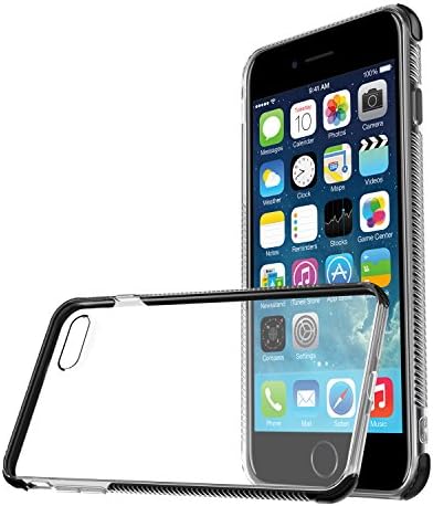 iPhone 8 Case,iPhone 7 Case,Desnakk Full Corners Protection Flexible TPU Anti-Slip Shockproof Protective Case for iPhone 7/8 - Clear &amp; Black