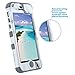 iPhone 5C Case,ULAK Shockproof Soft Silicone Rubber Hard Plastic Hybrid Heavy Duty Protection Kidproof High Impact Case Cover for Apple iPhone 5C-Artistic Art Marble pattern