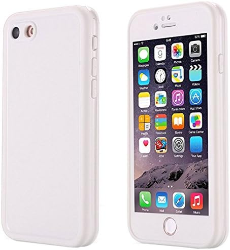 Heavy Duty Cases for iPhone 7 Snow Proof, Shockproof, Dust Proof, Waterproof, Touch ID Compatible. White and Black in color. (White)