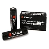 High Capacity 14500 Rechargeable Lithium Batteries – Long Lasting, High Performance 3.7V 800mAh Li-ion – Protection Circuit Board (PCB) – Great for LED Flashlights and Other Electronics