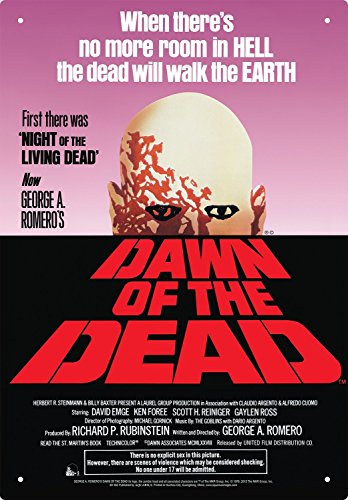 Aquarius Dawn of The Dead One Sheet Tin Sign