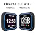 Landhoo Fitbit Versa Screen Protector Versa Lite Case, Shock Proof Bumper Cover Scratch Resistant Protective Rugged Case Replacement for Fitbit Versa & Versa Lite Smart Watch(Black/Blue)