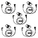D Shape Earpiece Headset PTT for Motorola Two Way Radio Walkie Talkie 2pin (5Pack)
