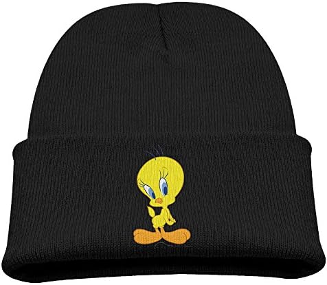 Babala Tweety Bird Children Knitted Beanie Cap Hat Skull Cap Hat Black