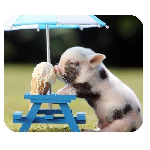 Mousepad Unique Design Mouse Pad Cute Pig Eat Ice Cream Gaming Mousepad