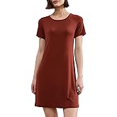 BAMBOO COOL Nightgowns for Women Sleepshirts Cute Short Sleeve Dress Pajamas Women's Soft Sleepwear