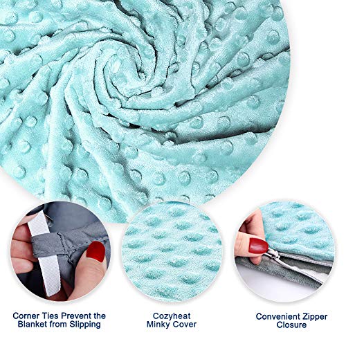 Secura Everyday Luxury Premium Adult Weighted Blanket & Removable Green