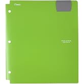 Five Star 4 Pocket Folder, Plastic, High Capacity, Folders with Pockets, Color Selected for You, 1 Count (33190)