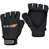 GRAYS Black Left X Small Outdoor Field Hockey Gloves | Touch (Fingerless)