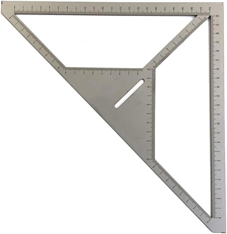 Johnson Level & Tool Stainless Steel Rafter Square Triangle Ruler Protractor Measuring Tool Roofing Construction Tool for Engineer Carpenter