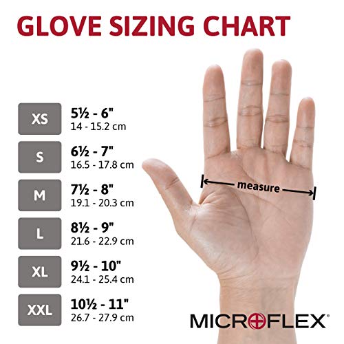 Ansell MICROFLEX Diamond Grip MF-300 Disposable Latex Gloves for Automotive, Healthcare, Machinery Industries - XL, Natural (Box of 100) - Thumbnail 5