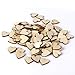 VORCOOL 50pcs 30mm Blank Heart Wood Slices Discs for DIY Crafts Embellishments (Wood Color)