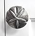 Norma Jean Designs Sand Dollar Drawer Knob, Beach Cabinet Pull, Solid Metal, Silver Finish