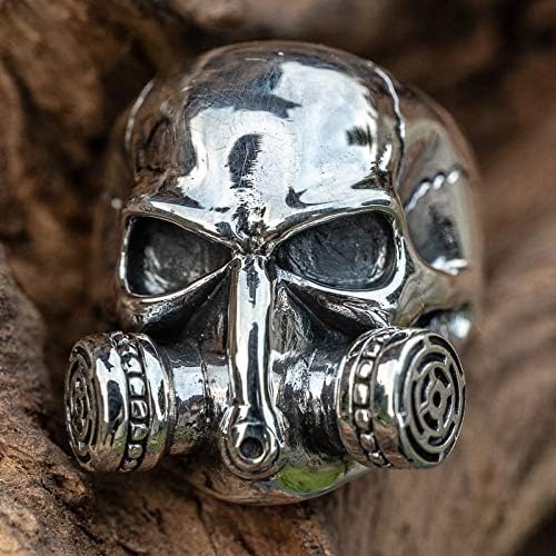 Gas Mask Ring .925 sterling silver - Available in M - Z+ Sizes