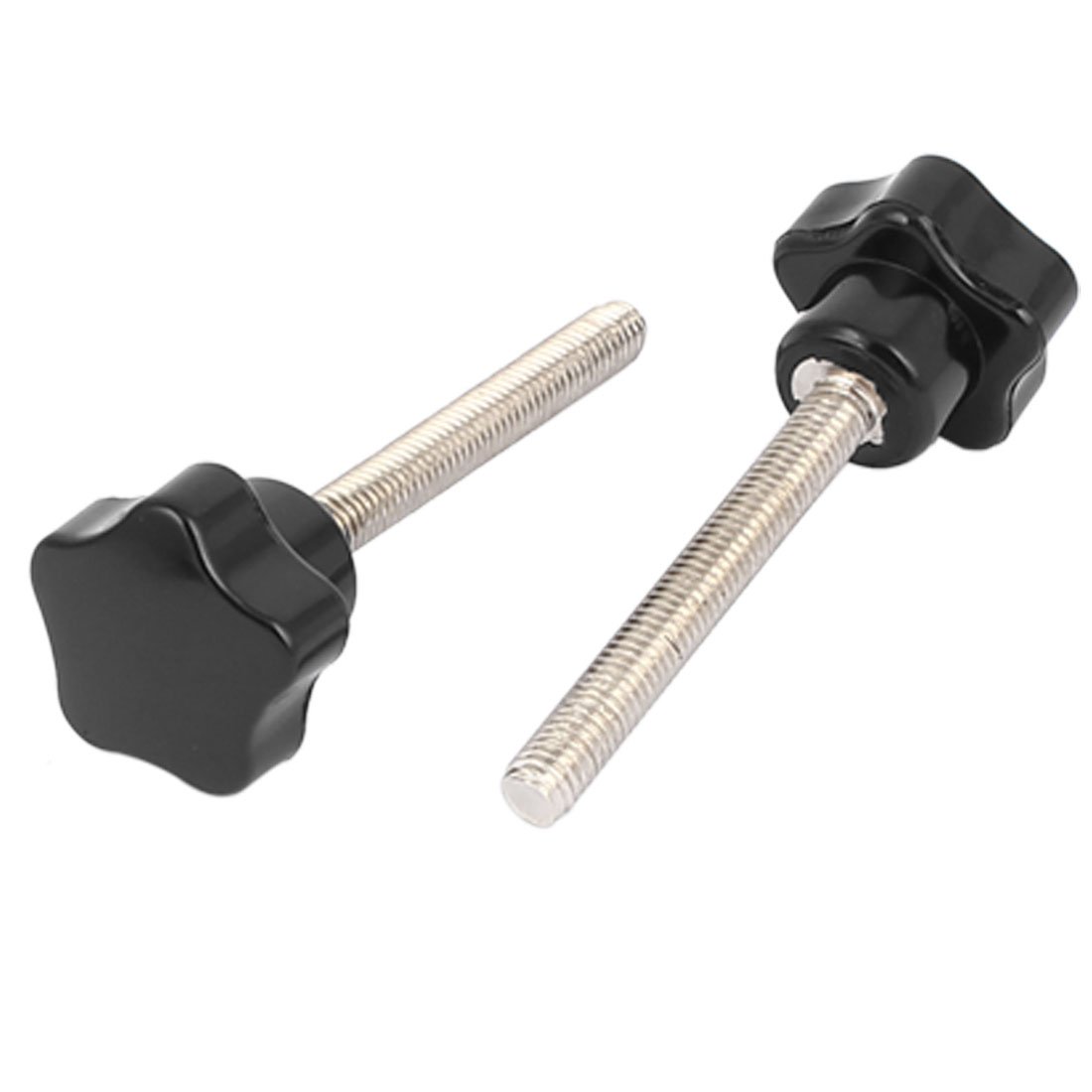 sourcingmap Plastic Star Clamping Screw Knob Handle M6 Threaded 25mm Dia Head 2pcs
