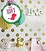 Gold Polka Dot Wall Decals - Girls Appliques Circle Décor Stickers - Gold Decals Polka Dot Stickers Nursery [207 Art Bedroom clings] with Free Bird Gift!
