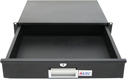 Amazon Com 19 Rack Mount 2u Key Lock Drawer Pro Audio Dj Or