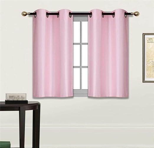 Amazon Com Fancy Linen 2 Panel Faux Silk Blackout Curtain Set
