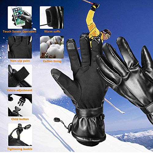 Heated Gloves for Men Fingers Hands Warmer for Ski Motorcycle Hiking
