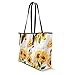 InterestPrint Sugar Skull Women's Leather Tote Shoulder Bags Handbags
