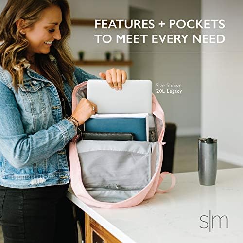 Simple Modern Legacy Backpack with Laptop Compartment Sleeve - 35L Travel Bag for Men & Women College Work School -Midnight Black 8 Simple Modern Legacy Backpack with Laptop Compartment Sleeve - 35L Travel Bag for Men & Women College Work School -Midnight Black