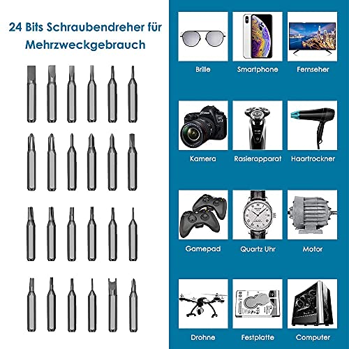 Eyein Mini Elektrischer Schraubendreher, Magnetisch Automatischer Kabellos Torque Präzisions Schraubendreher Satz mit 24… – Bild 4