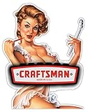 Craftsman beautiful pin up girl sticker decal 4