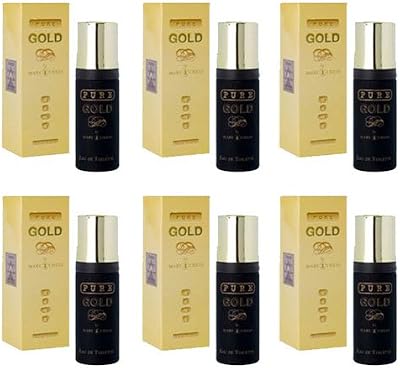 Crimson Kangaroo Mens Pure Gold Milton Lloyd Eau De Toilette 6 Pack Fragrance