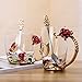 GXONE Mother's Day Gifts,Red Rose Tea Cup Coffee Mug, Ideal for Wife Wedding Anniversary Presents