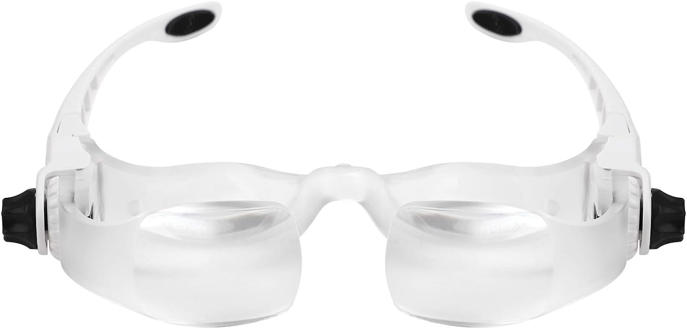Handsfree 1.5-3.8X TV Magnifying Glass Headset Television Magnifier Binocular Glasses for Seniors Watching TV Reading Jewelry Loupe