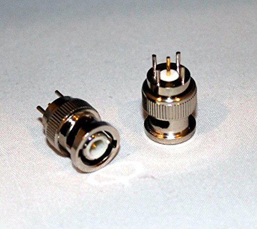 10 BNC Male Plug Center Solder PCB Mount RF Connectors; US Stock; Fast Shipping