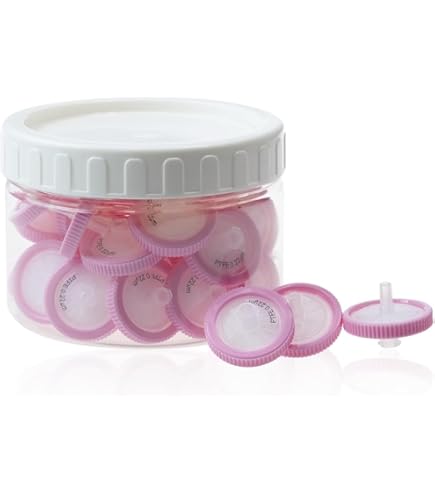 Zoomto Syringe Filters Hydrophilic PES Membrane 100PCS, 0.45um Pore Size,13mm Disc Diameter,HPLC