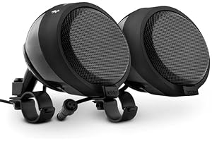 DS-18 RYDERBT Amplified Handlebar Mount Speaker Pods, 120W Peak, Bluetooth 5.0, IPX5 Waterproof, USB Music & Charging, UV Pro