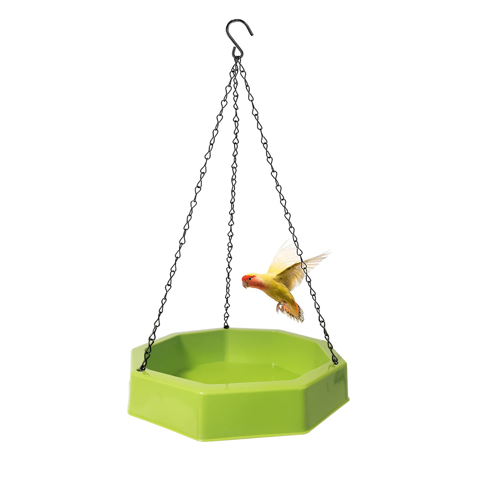 Bseical Bird Bath for Garden Hanging,Hanging Bird Bath Water Feeder,Bird Bath Outdoor for Parrot,Bird Baths Plastic for Outdoors,Comes with 6 Bird Drinkers,Birds Bath Accessories,Birdbaths Supports