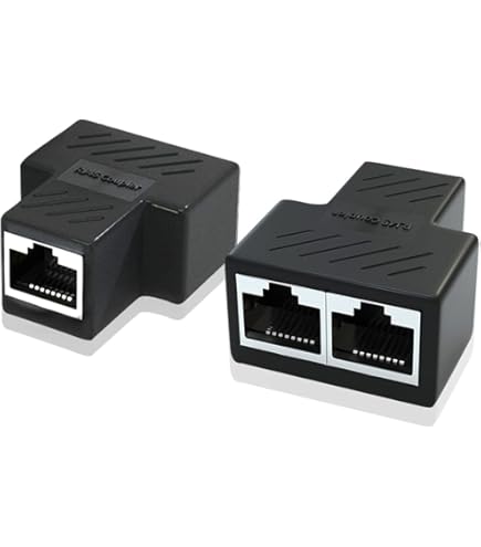 RJ45 Ethernet-splitteradapter, Aoaizue 1 tot 3 poorten [3 apparaten gelijktijdig netwerk] RJ45 netwerkuitbreiding 100 Mbps internetsnelheid 8P8C extender plug LAN-interface voor Cat 5/6/7/8 kabel